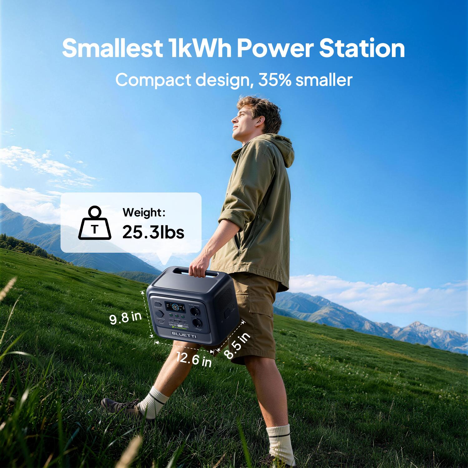Elite 100 V2 estação elétrica + Charger 2, 1024Wh para apagões e tempestades 7/7