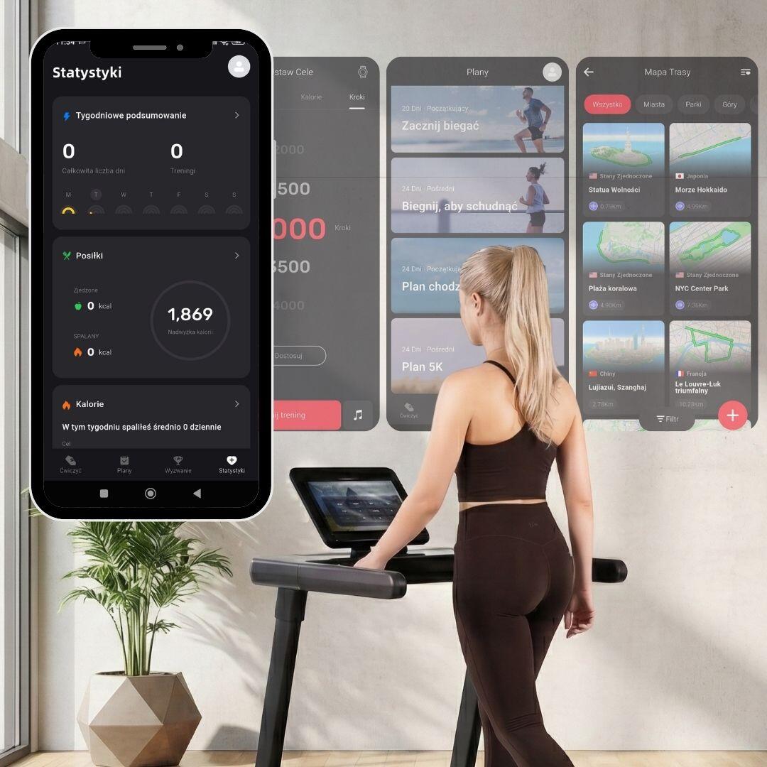 Bieżnia  elektryczna do biegania fitness składana nachylenie 25° FX5 DrFit 5/9