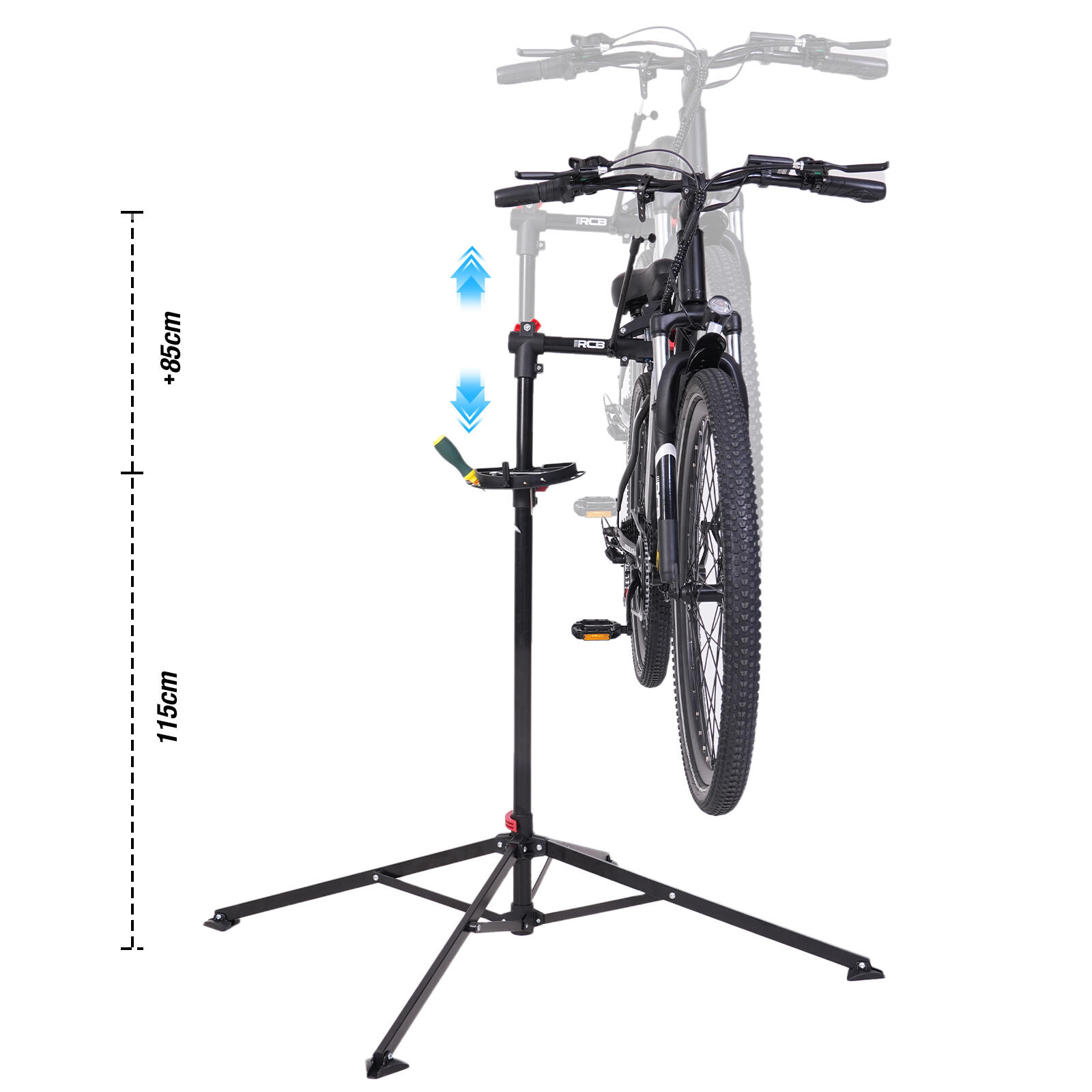 RCB GX2 360° skládací podpěra pro kolo, stabilizátor, protiskluz, do 30 kg 6/7