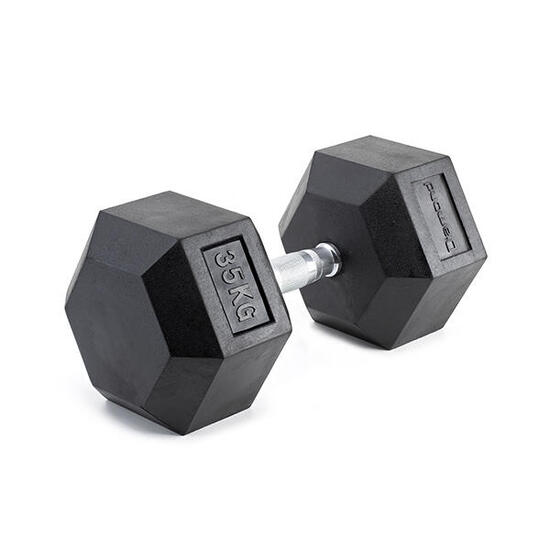 [Manubrio esagonale gommato palestra] Pesi professionali fino a 70 kg chrome