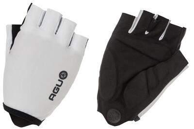 Guanti ciclismo gravel con gel e grip in silicone bianchi