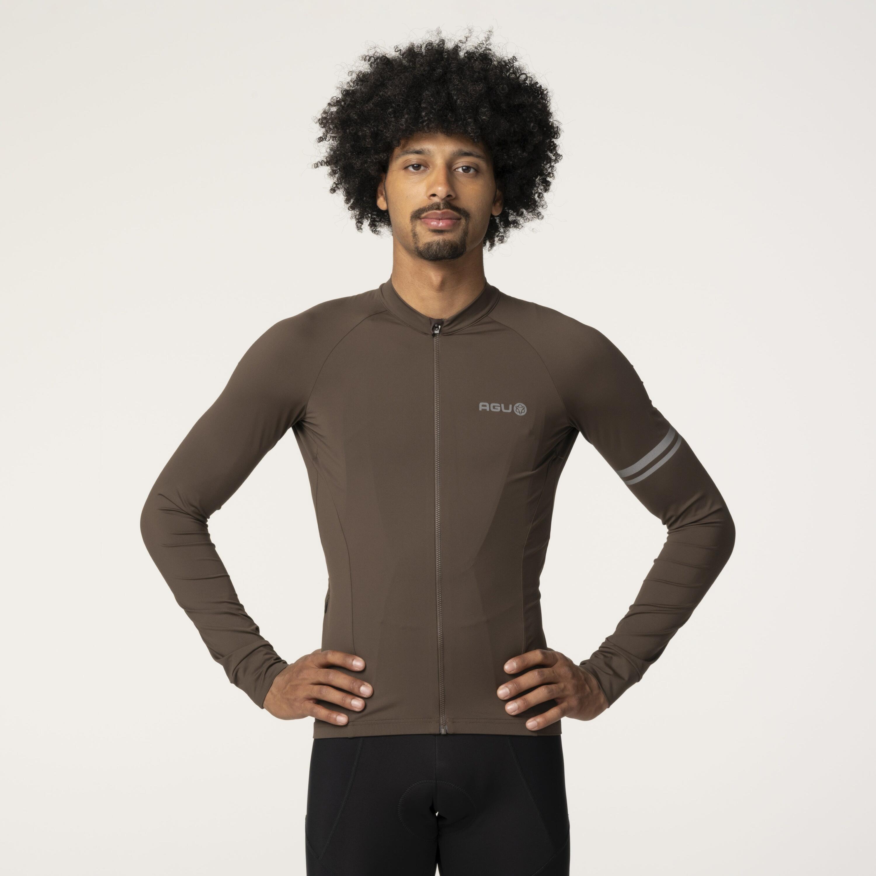 Solid Maglia Manica Lunga Performance Ground Coffee Uomini 3/7