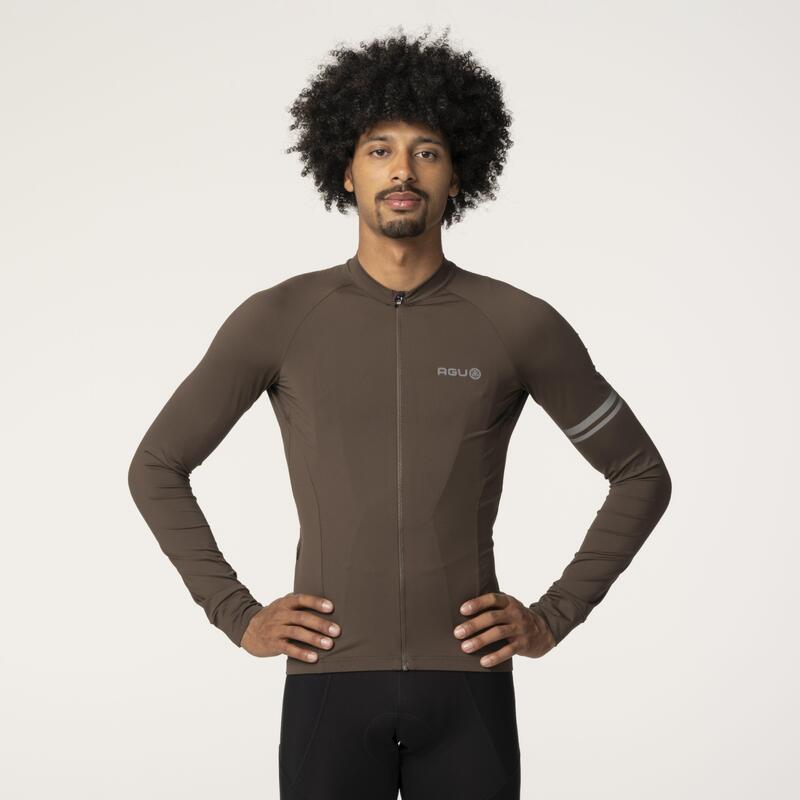 Solid Jersey LS Performance Ground Coffee Men