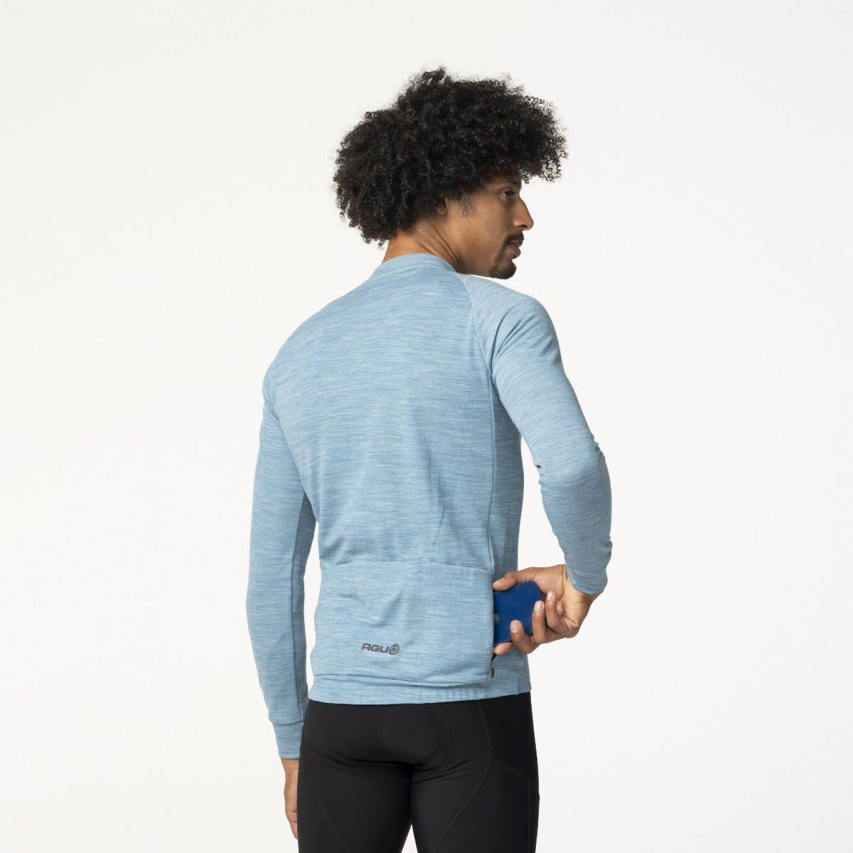 Merino Maillots LS Performance Liberty Blue  Homme 7/7