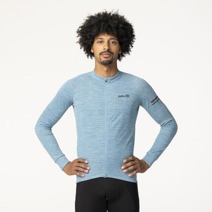 Merino Trikot Langarm Performance Liberty Blue Herren