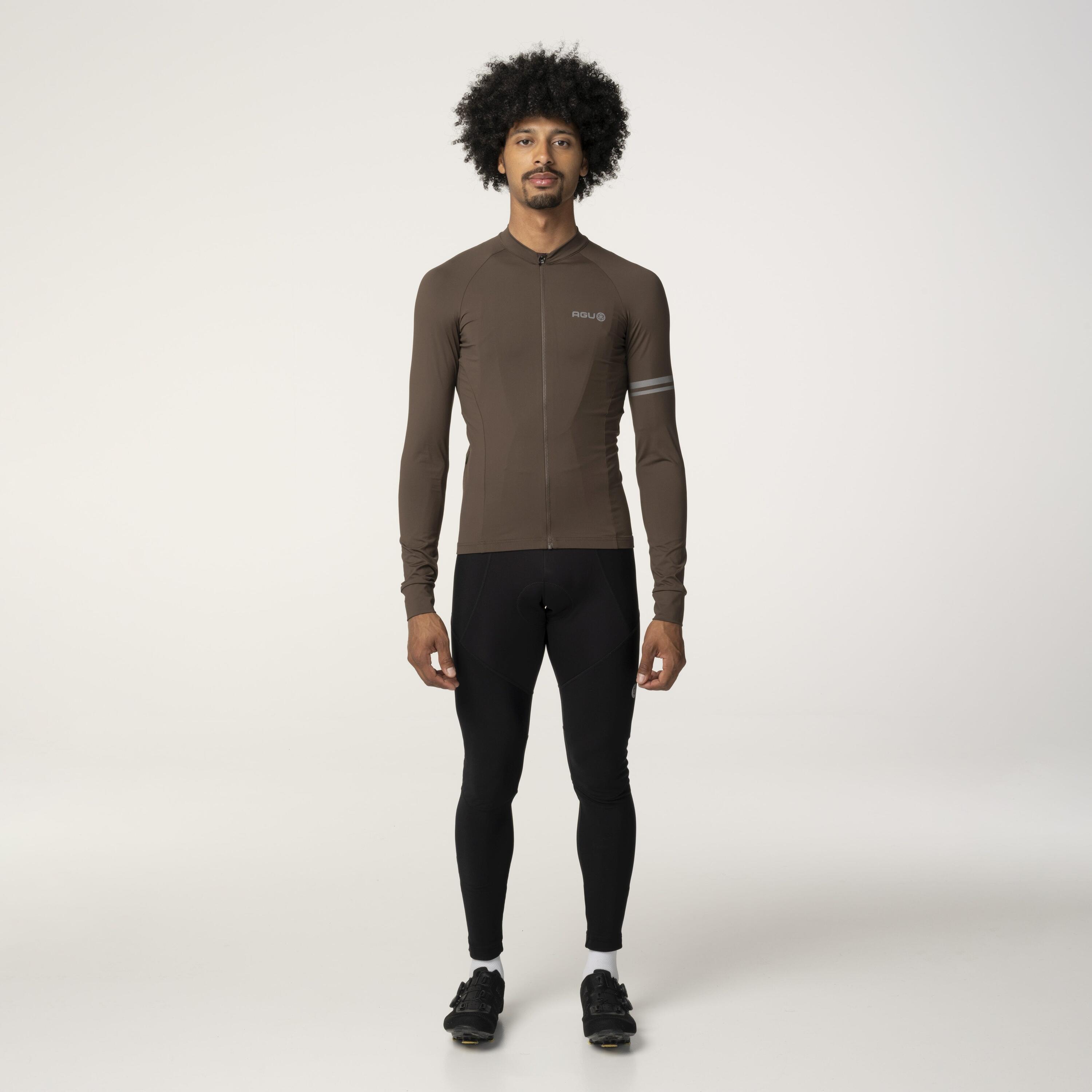 Solid Maglia Manica Lunga Performance Ground Coffee Uomini 5/7