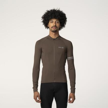 Solid Trikot Langarm Performance Ground Coffee Herren