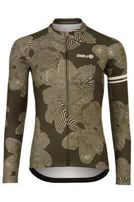 Striped flower fietsshirt lange mouwen essential dames