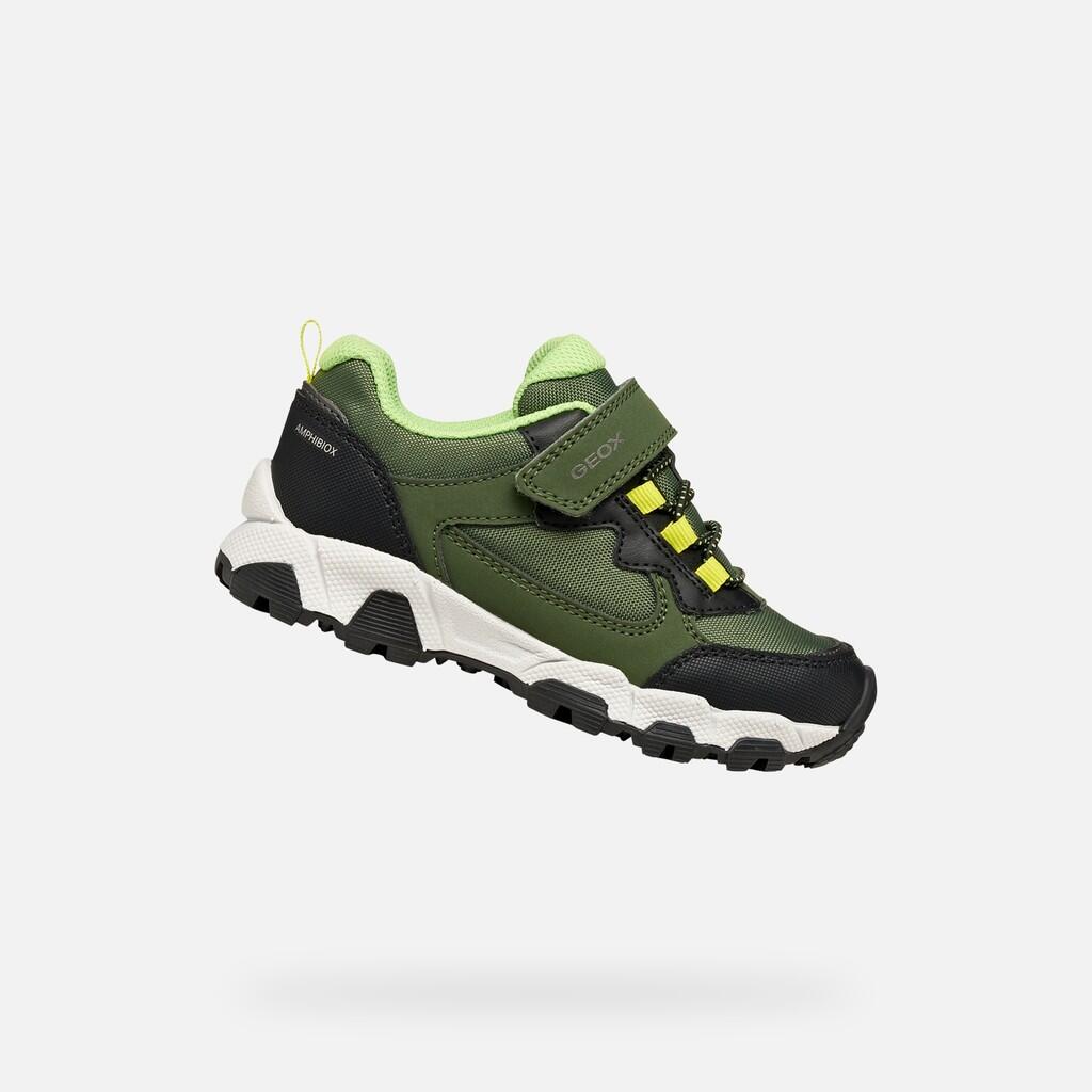 Geox - Baskets Garçon Magnetar Abx Boy Vert Militaire/vert - Chaussures De Sport - Vert - Decathlon