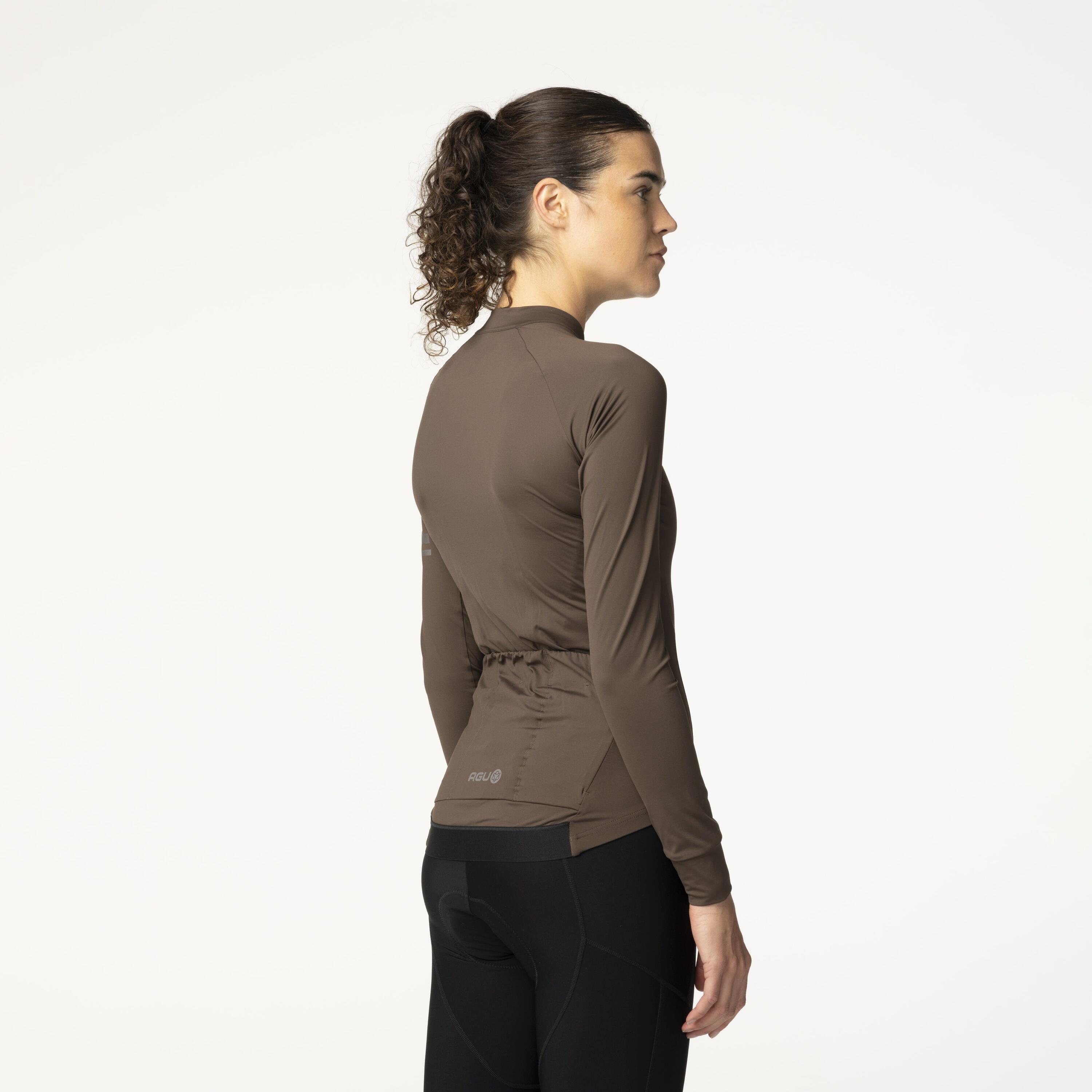 Solid Maillots LS Performance Ground Coffee Femme 3/7