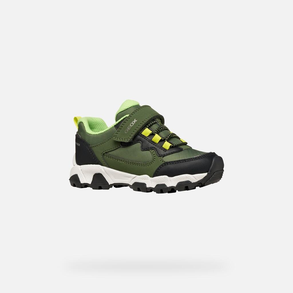 Baskets Garçon J MAGNETAR BOY B ABX Vert Militaire/Vert 4/7
