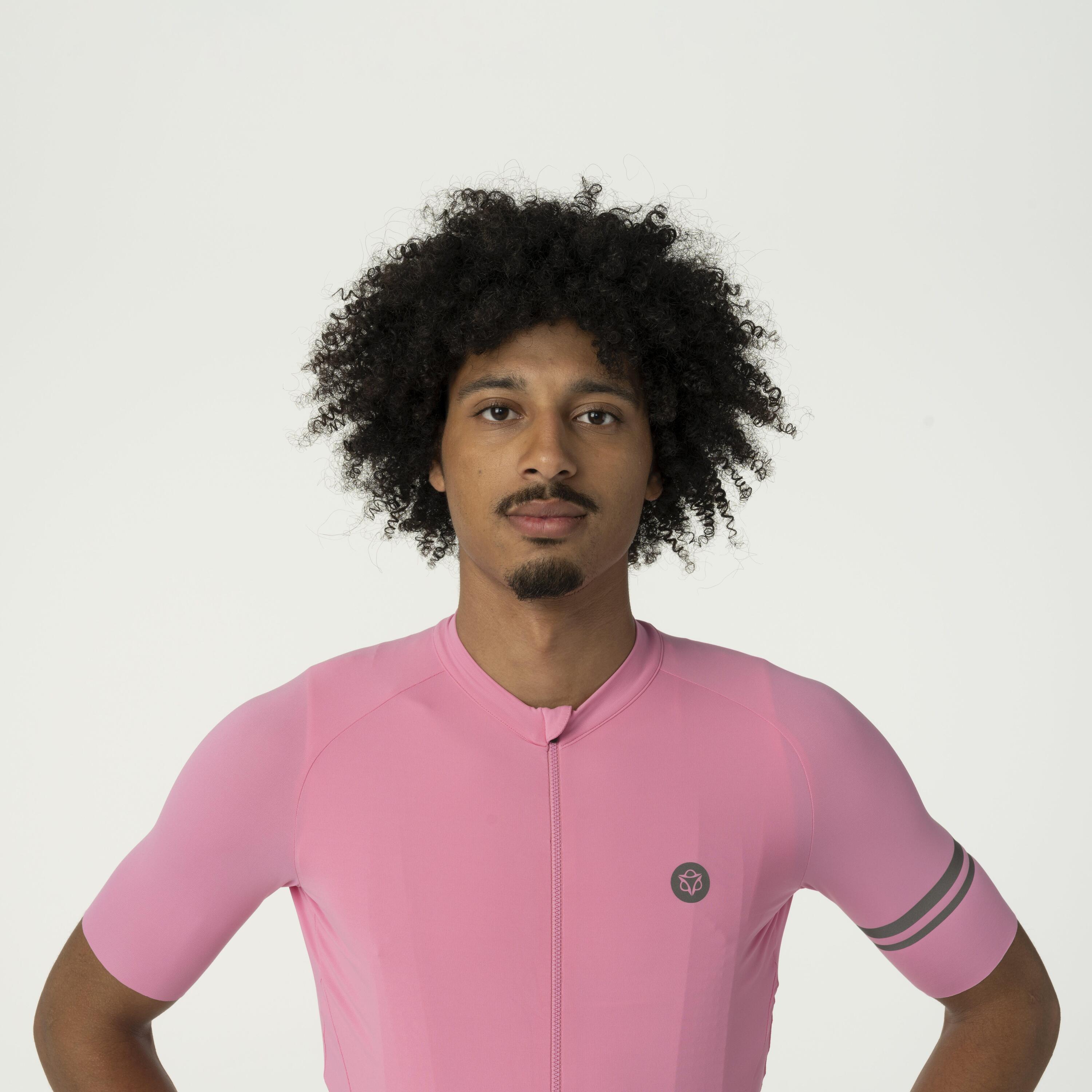 Solid Maglia Performance Uomini Kawaii Pink 4/7