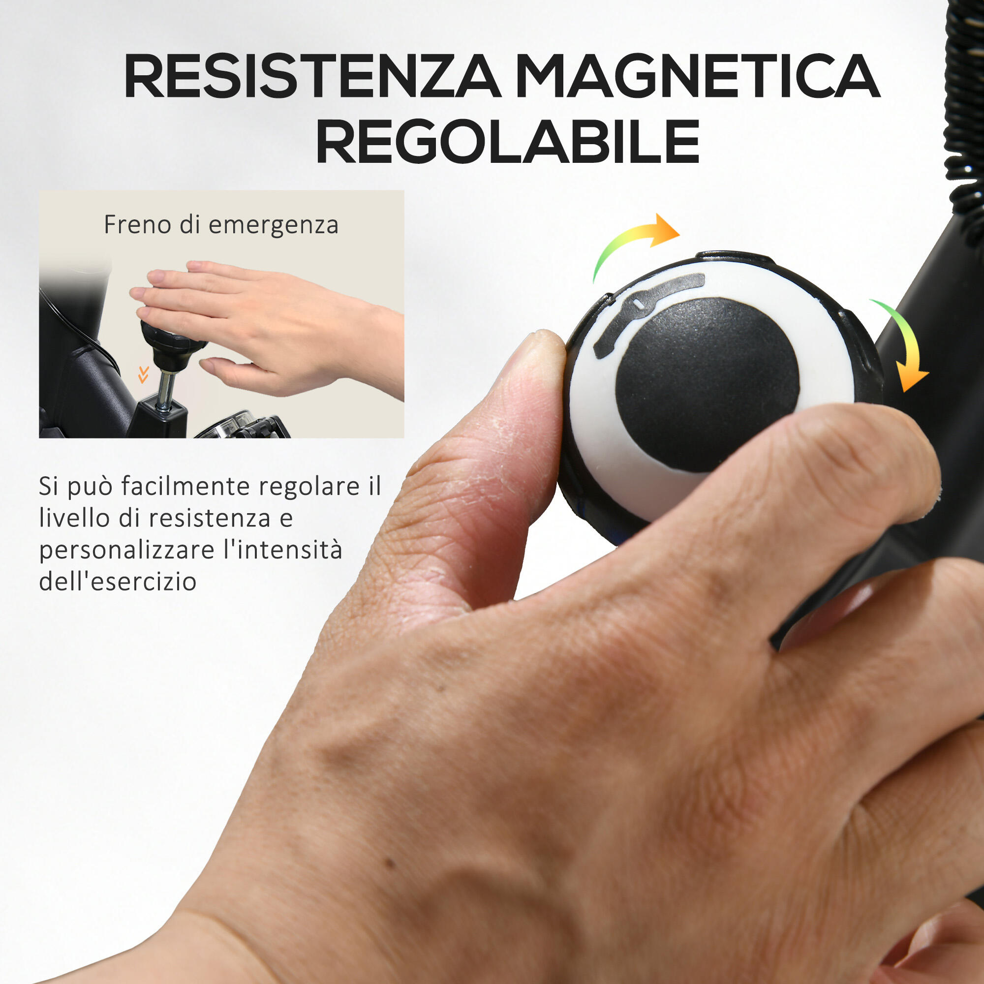 HOMCOM Cyclette da Casa con Volano da 8 kg e Schermo LCD Rosso e Nero 6/7