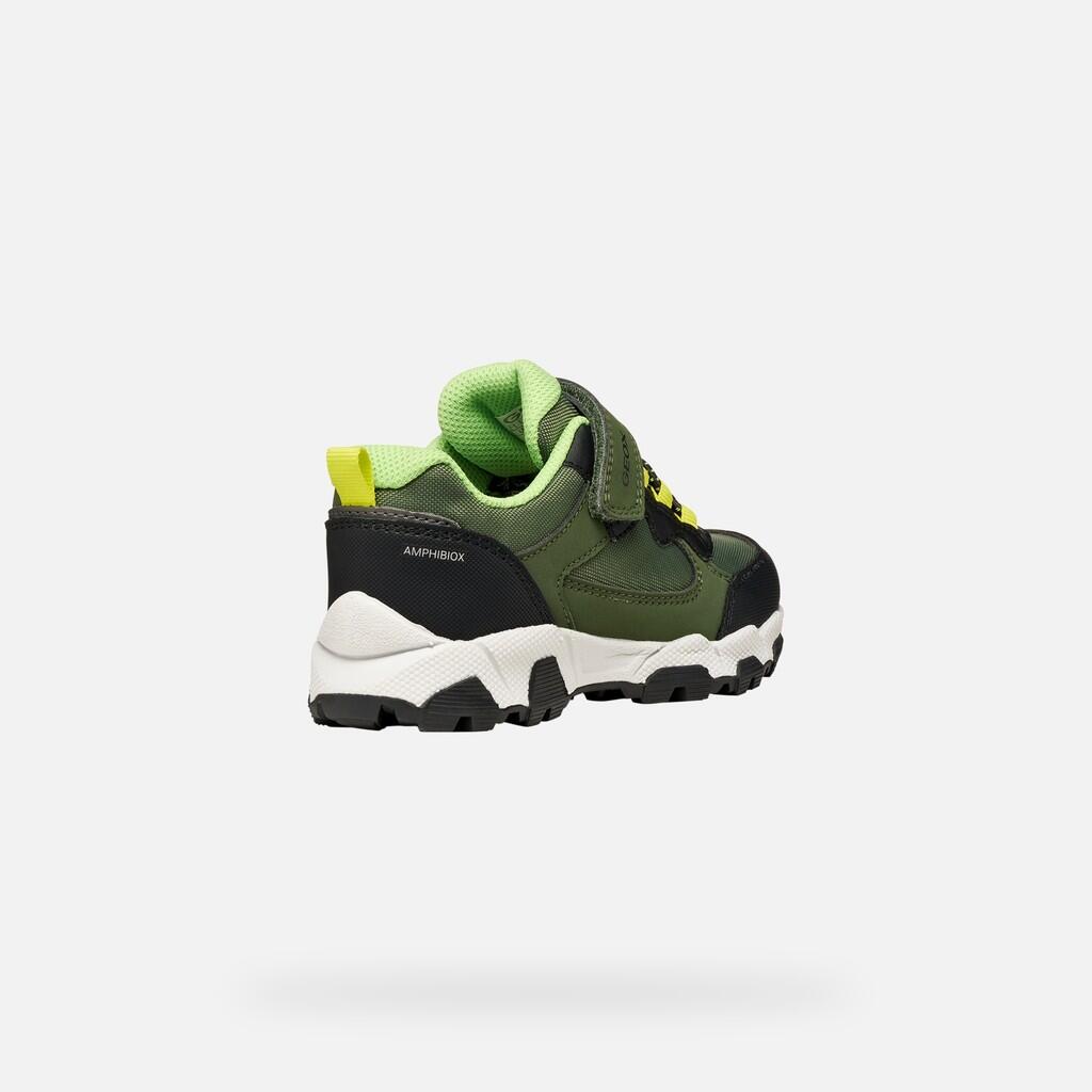 Baskets Garçon J MAGNETAR BOY B ABX Vert Militaire/Vert 6/7