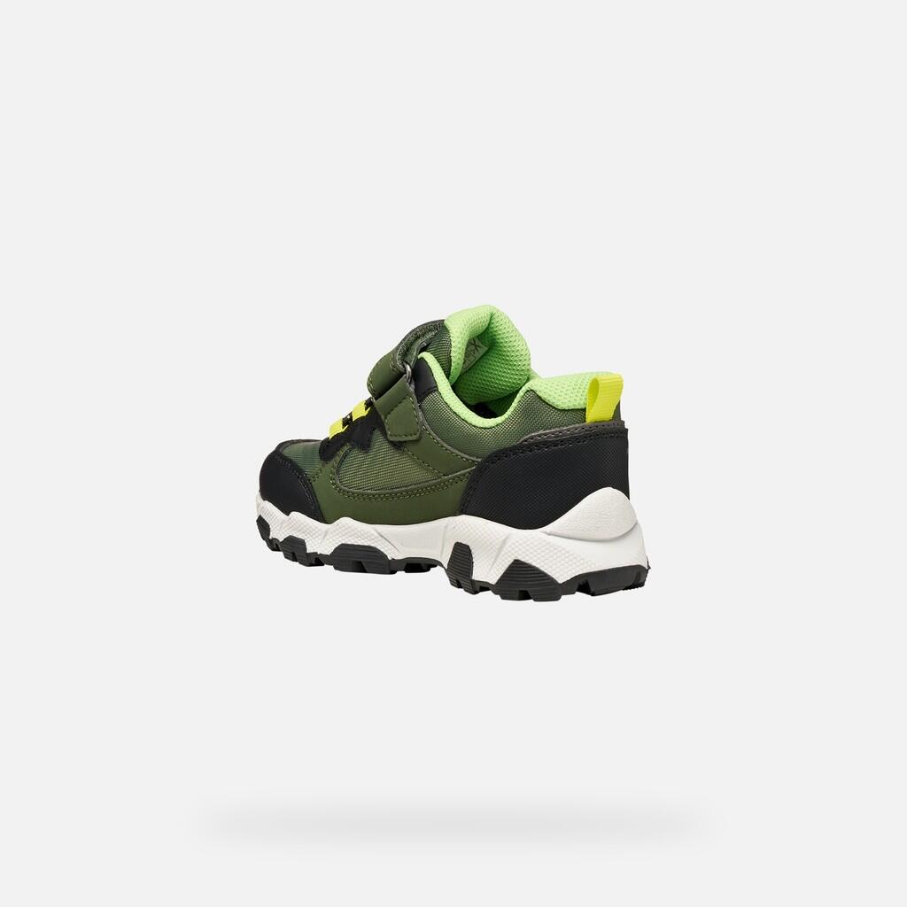 Baskets Garçon J MAGNETAR BOY B ABX Vert Militaire/Vert 5/7