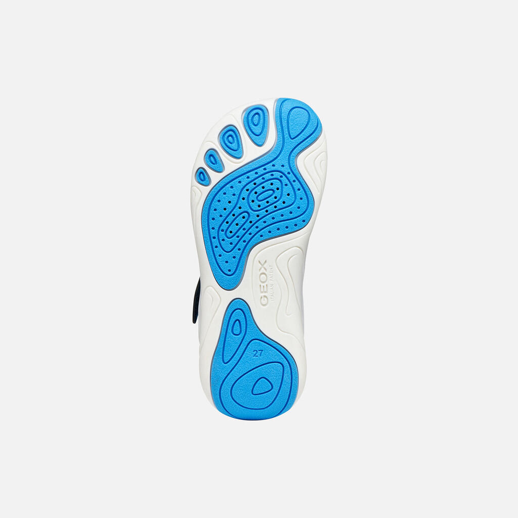 Baskets Garçon FOOT-RUN BOY Bleu Marine/Bleu Ciel 7/7