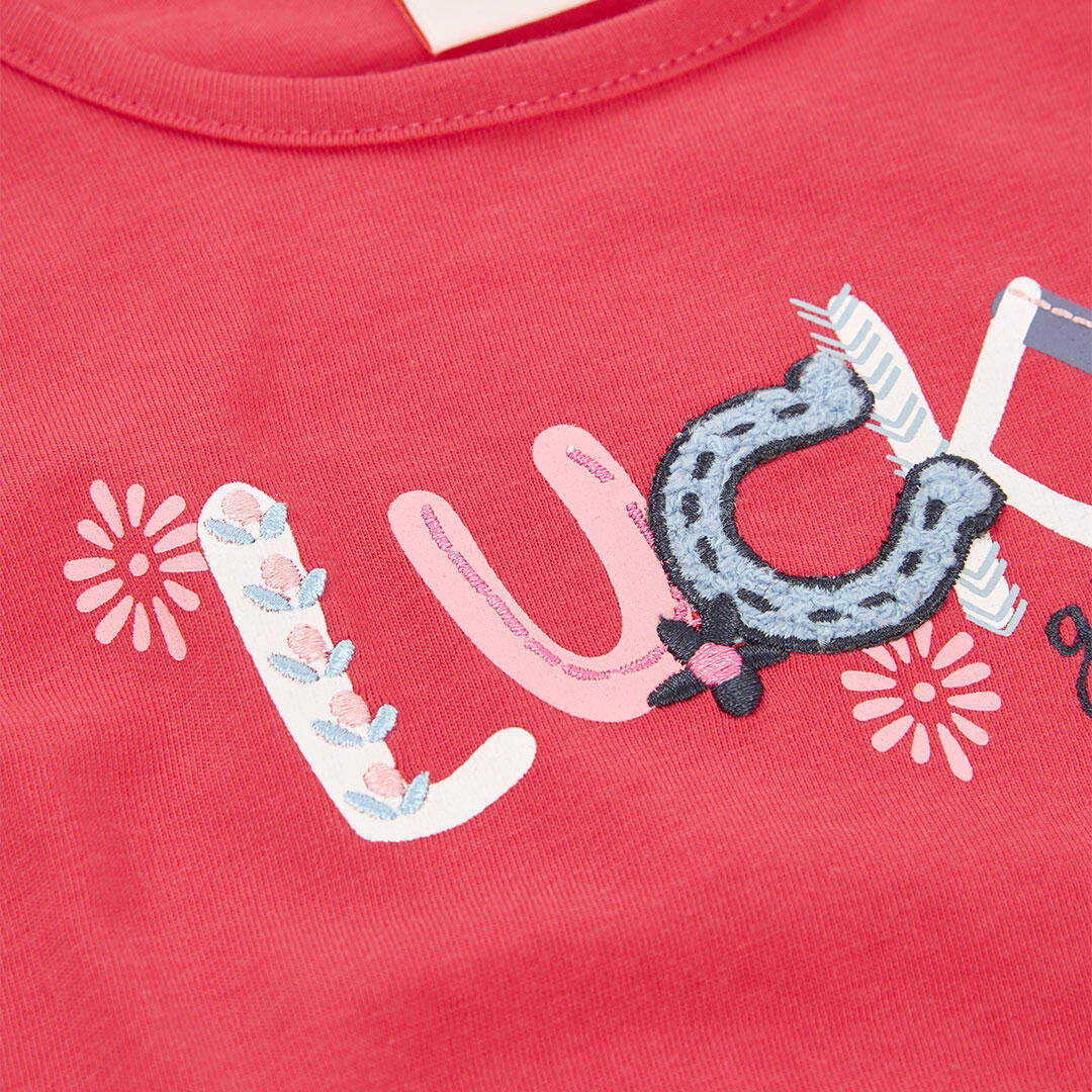 Camisetas de verano de gimnasia bebé niña boboli fresa 3/4