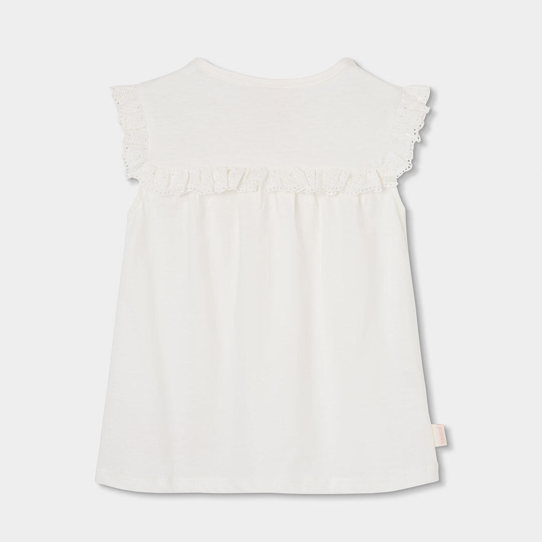 Camisetas de verano de tenis bebé niña boboli blanco 2/4