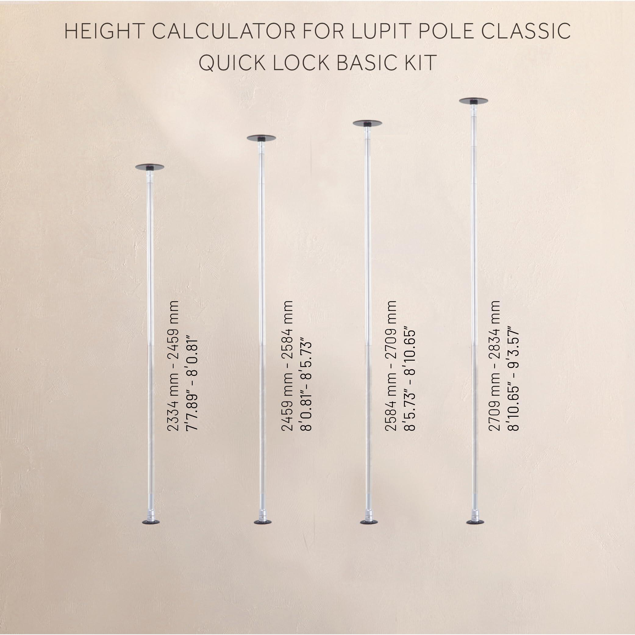 Classic G2 Quick Lock, portable barre de danse, ACIER INOXYDABLE, 45 mm 4/6