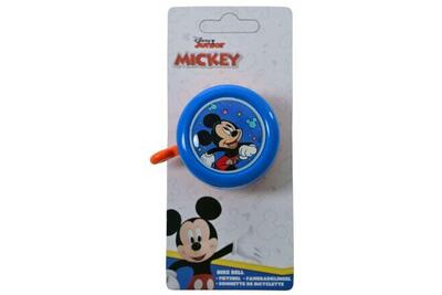 Mickey mouse disney fietsbel voor jongens, blauw-oranje, metaal.