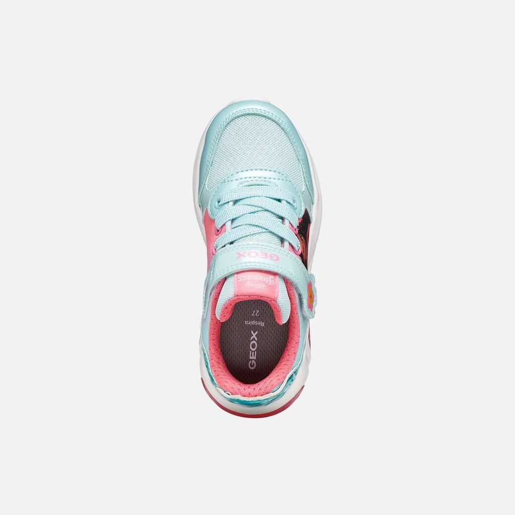 Baskets Fille J FADINLIGHT GIRL Bleu Eau/Corail 7/7