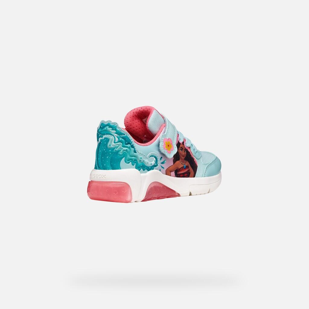 Baskets Fille J FADINLIGHT GIRL Bleu Eau/Corail 6/7