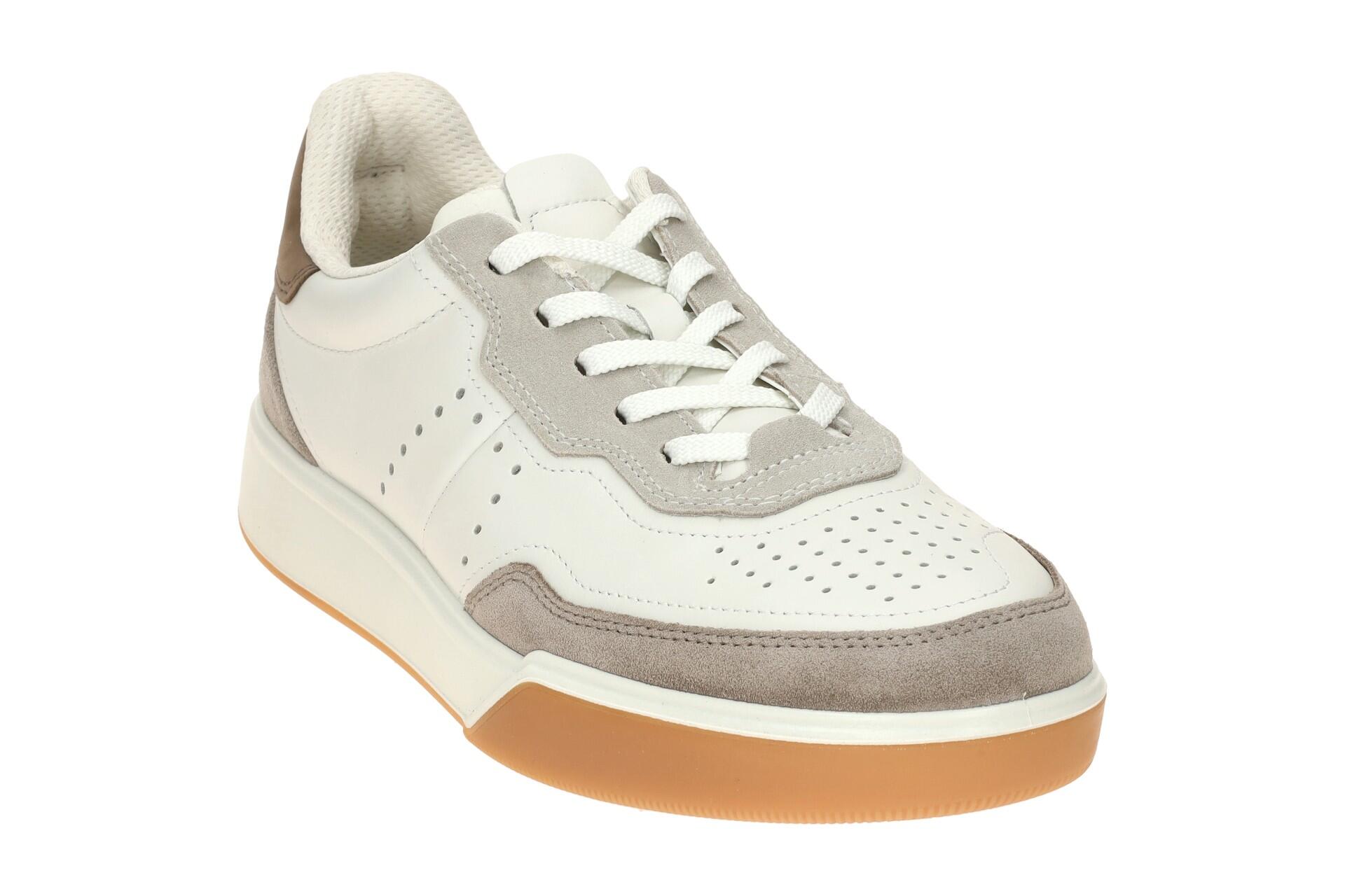 ecco Street Court Schuhe weiß taupe grau 539814 3/7