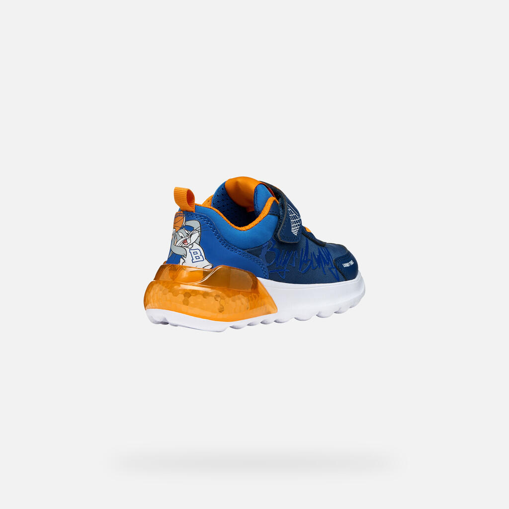 Baskets Garçon ACTIVART ILLUMINUS BOY Bleu Marine/Orange 5/7