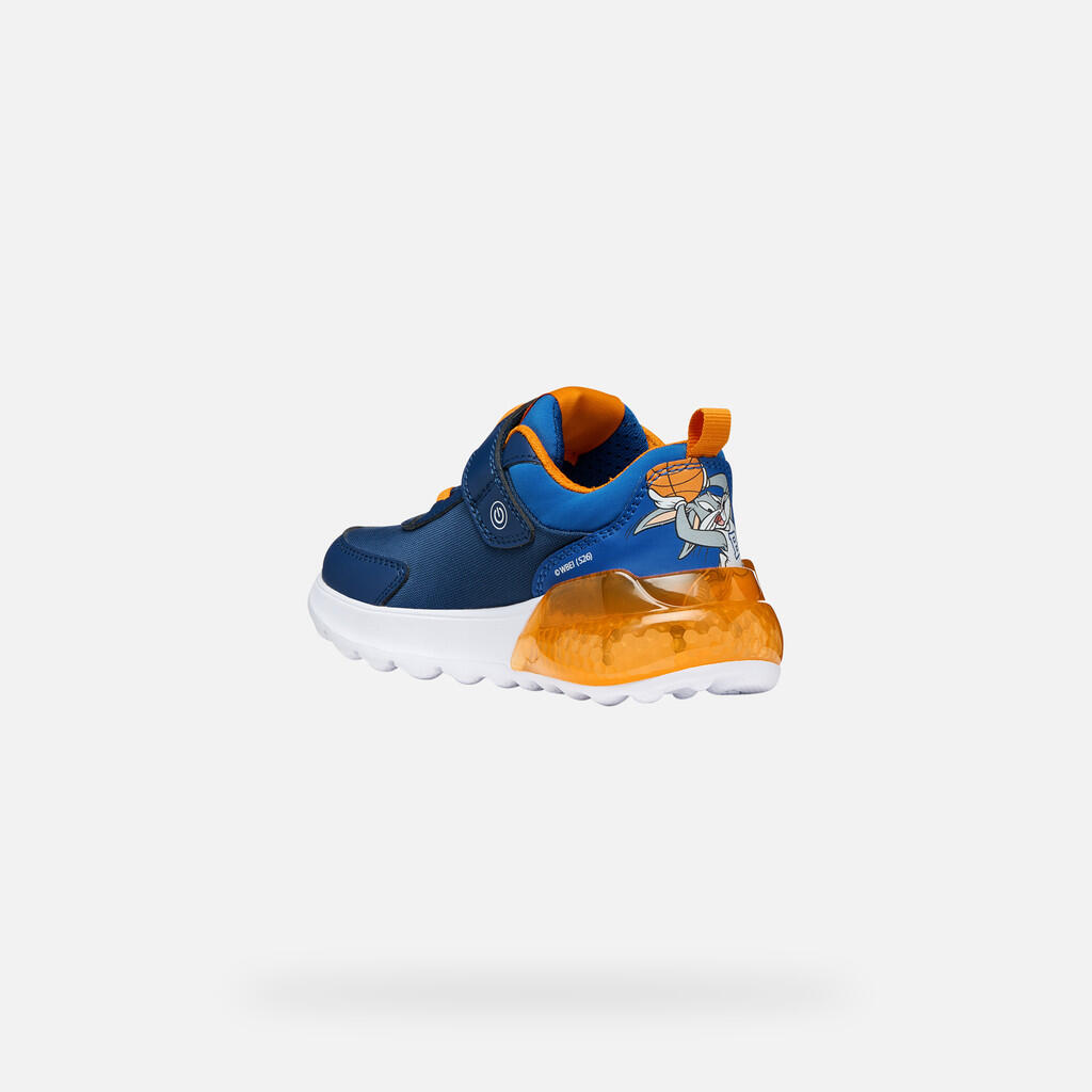 Baskets Garçon ACTIVART ILLUMINUS BOY Bleu Marine/Orange 4/7