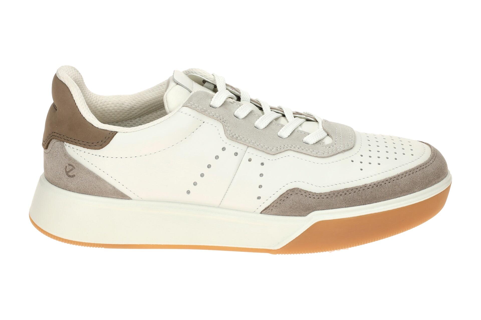 ecco Street Court Schuhe weiß taupe grau 539814 2/7