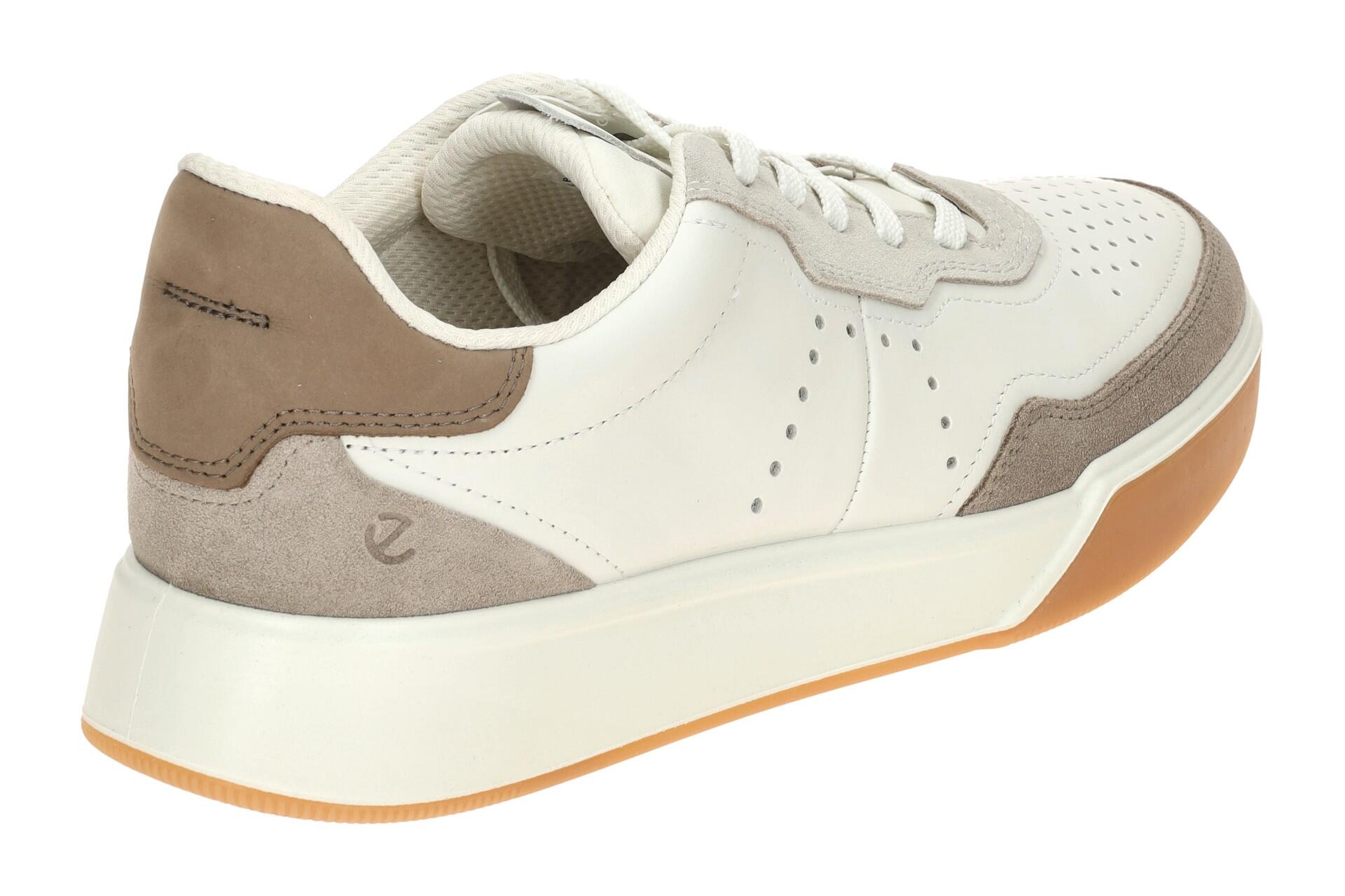 ecco Street Court Schuhe weiß taupe grau 539814 4/7