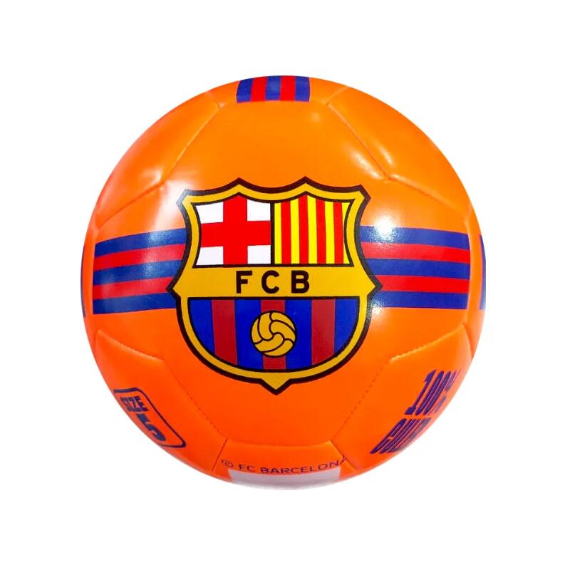 Balón Fútbol FC Barcelona Naranja Fluor Talla 5- JBB1022 2/3