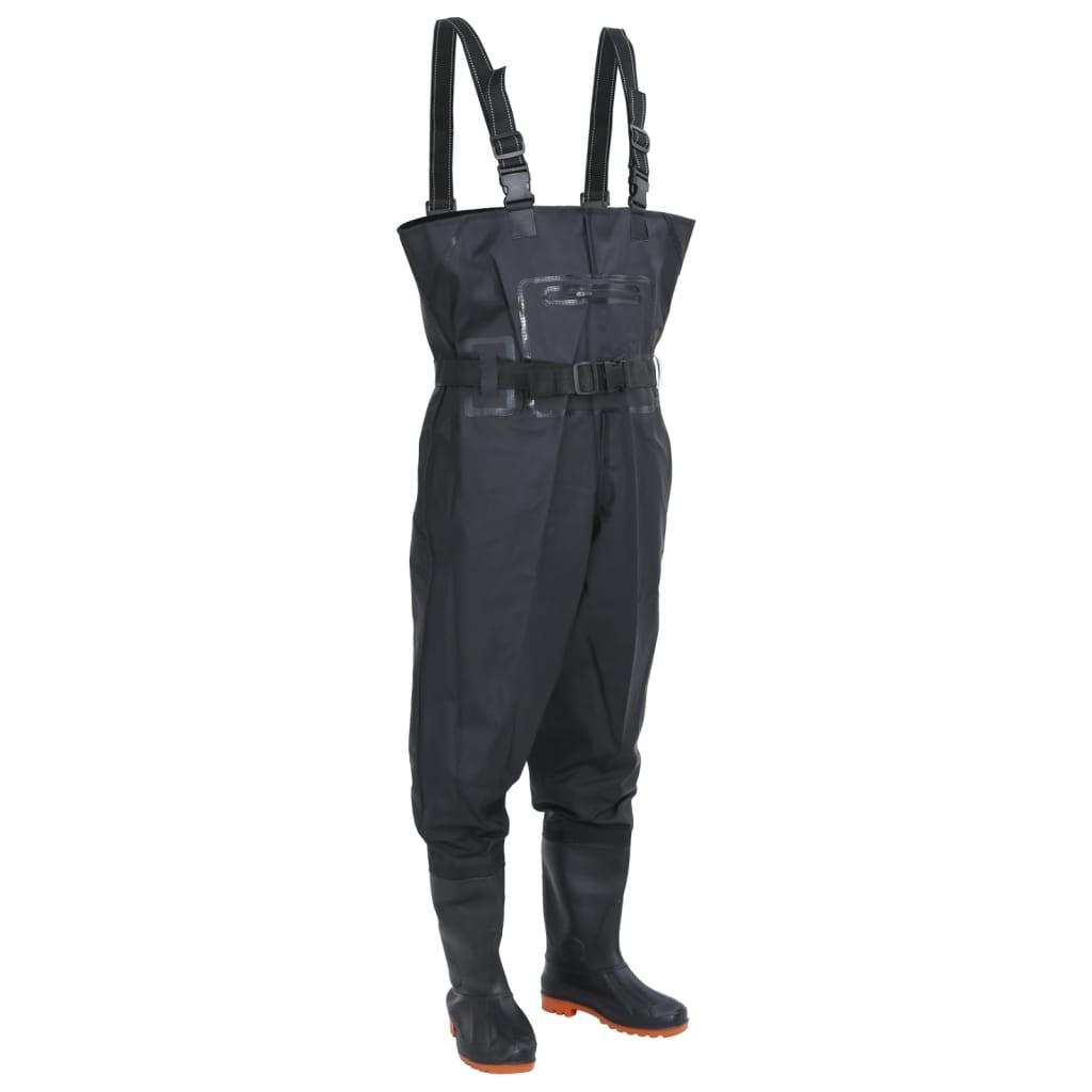 Vidaxl - Vidaxl Wading Avec Bottes Et Ceinture Taille 38 Noir - Waders - Noir - Decathlon