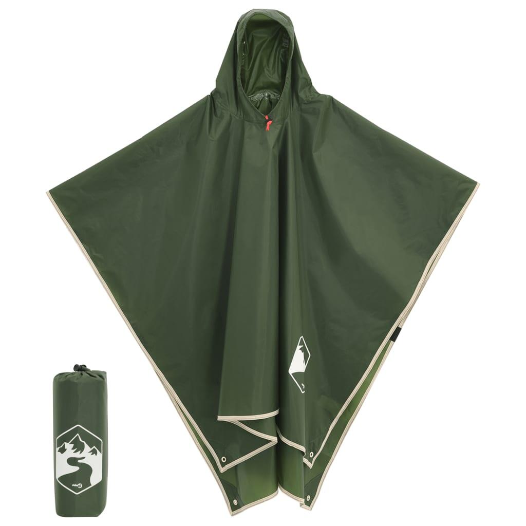 Vidaxl - Vidaxx Poncho De Pluie Avec Capuche Design 2 En 1 223x145 Cm Vert - Couverture - Vert - No Size - Decathlon
