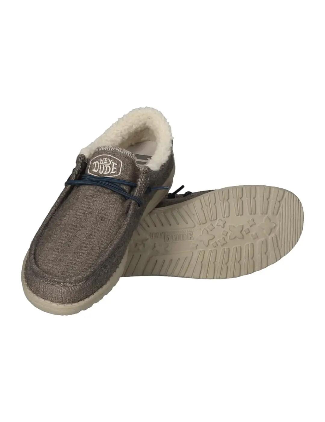 Turnschuhe für Männer Hey Dude Wally Fischgrätenmuster Grau 2/5
