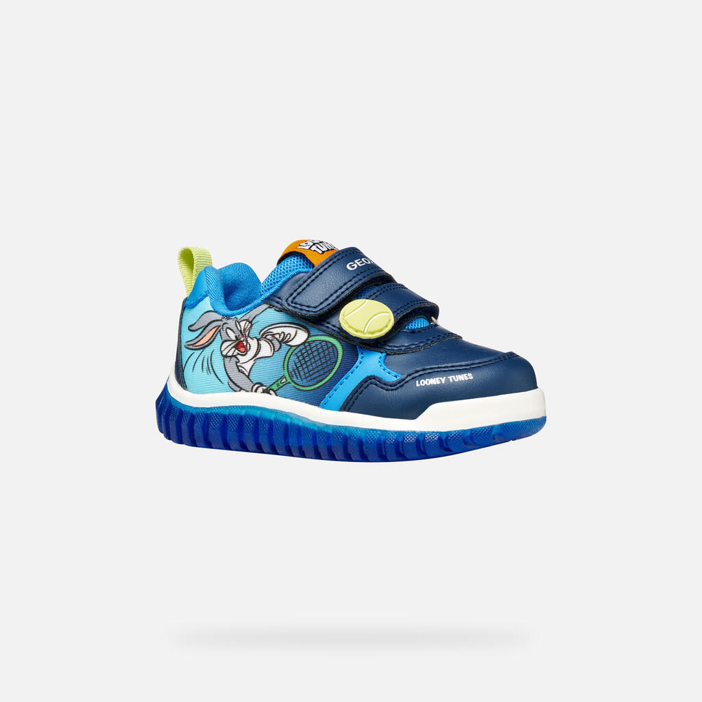 Baskets Bébé Garçon B LIGHTYLOO BOY Bleu Marine Clair/Bleu Ciel 3/7
