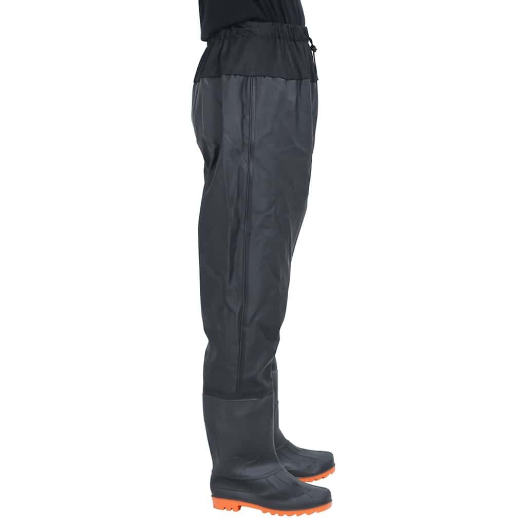 VidaXL stivali da pesca con wader taglia 45 nero 2/2