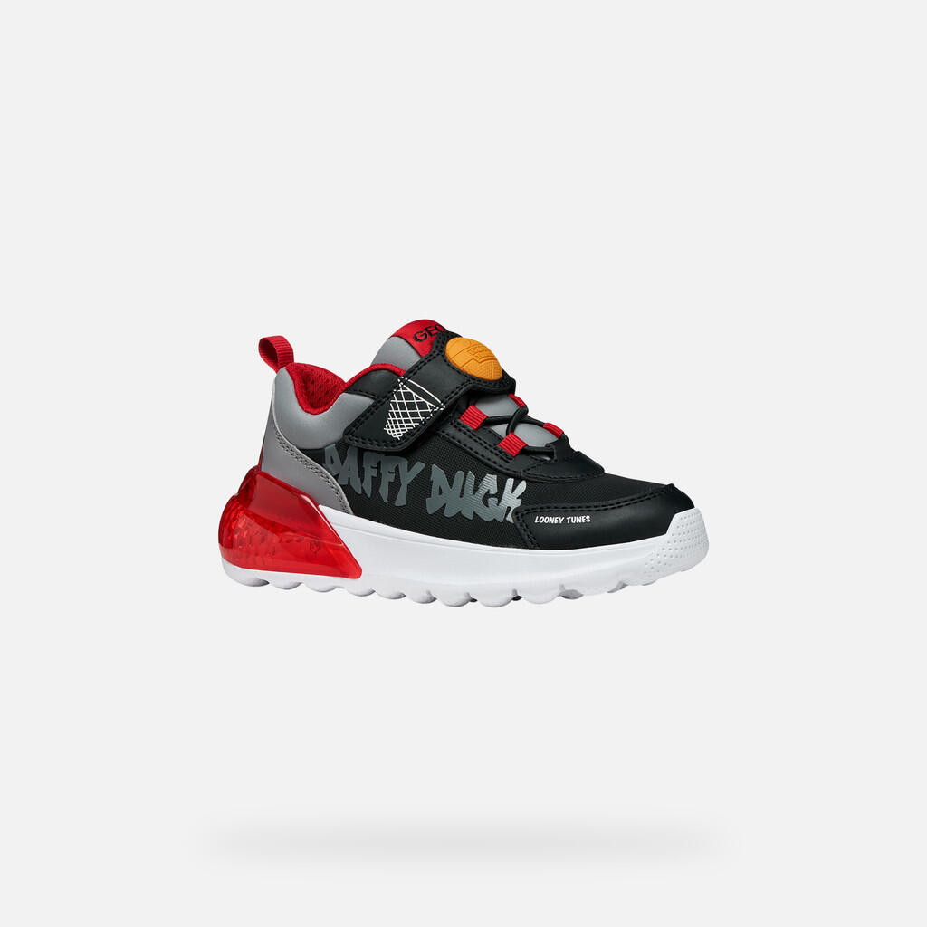 Baskets Garçon ACTIVART ILLUMINUS BOY Noir/Rouge 3/7