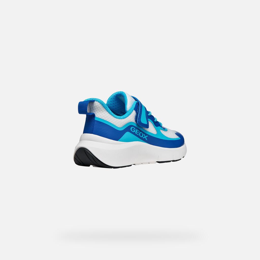 Baskets Garçon PRO-RAN BOY Blanc/Bleu Ciel 5/7