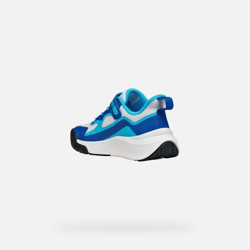 Baskets Garçon PRO-RAN BOY Blanc/Bleu Ciel 4/7