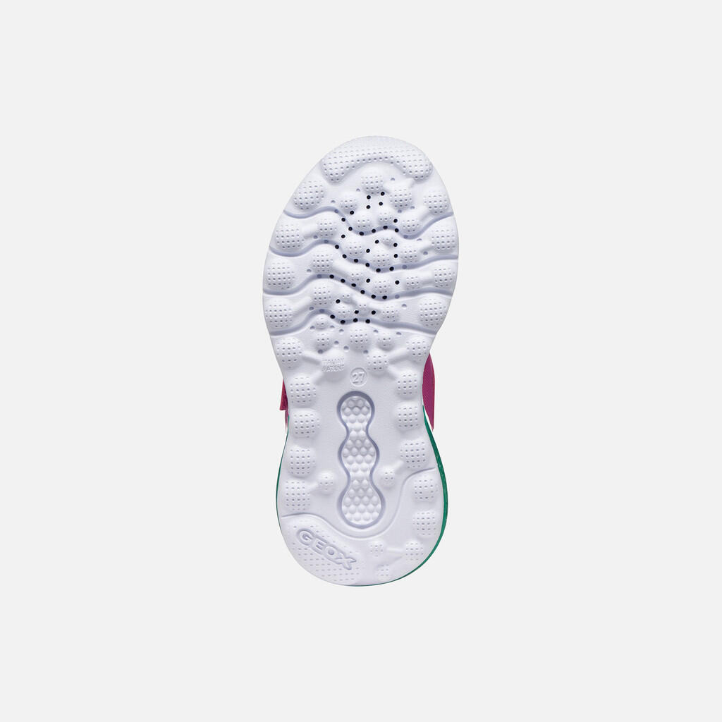 Baskets Fille J ACTIVART ILLUMINUS GIRL Fuchsia/Vert D'eau 7/7