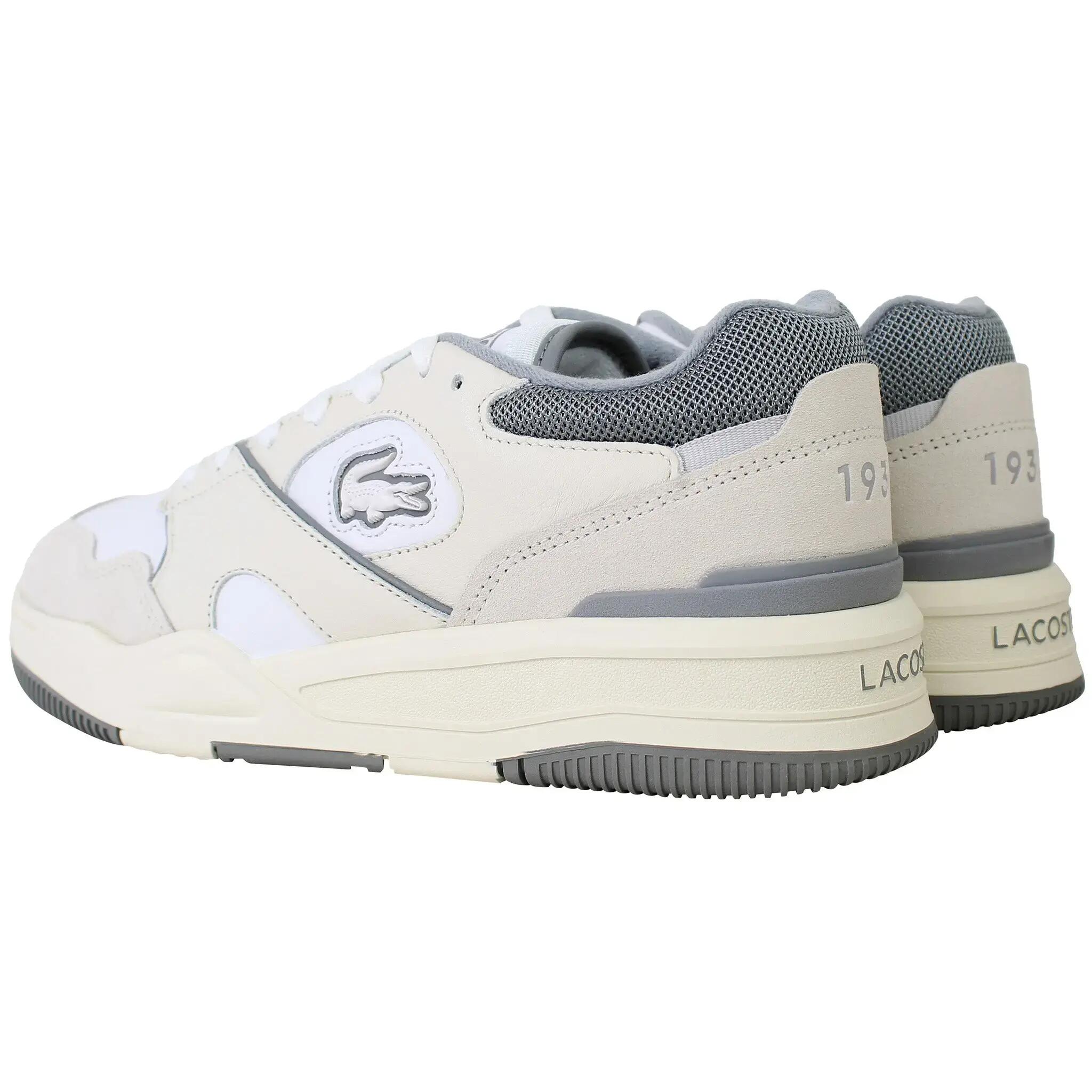 Lacoste Lineshot 124 1 Mens White/Grey Trainers 3/5