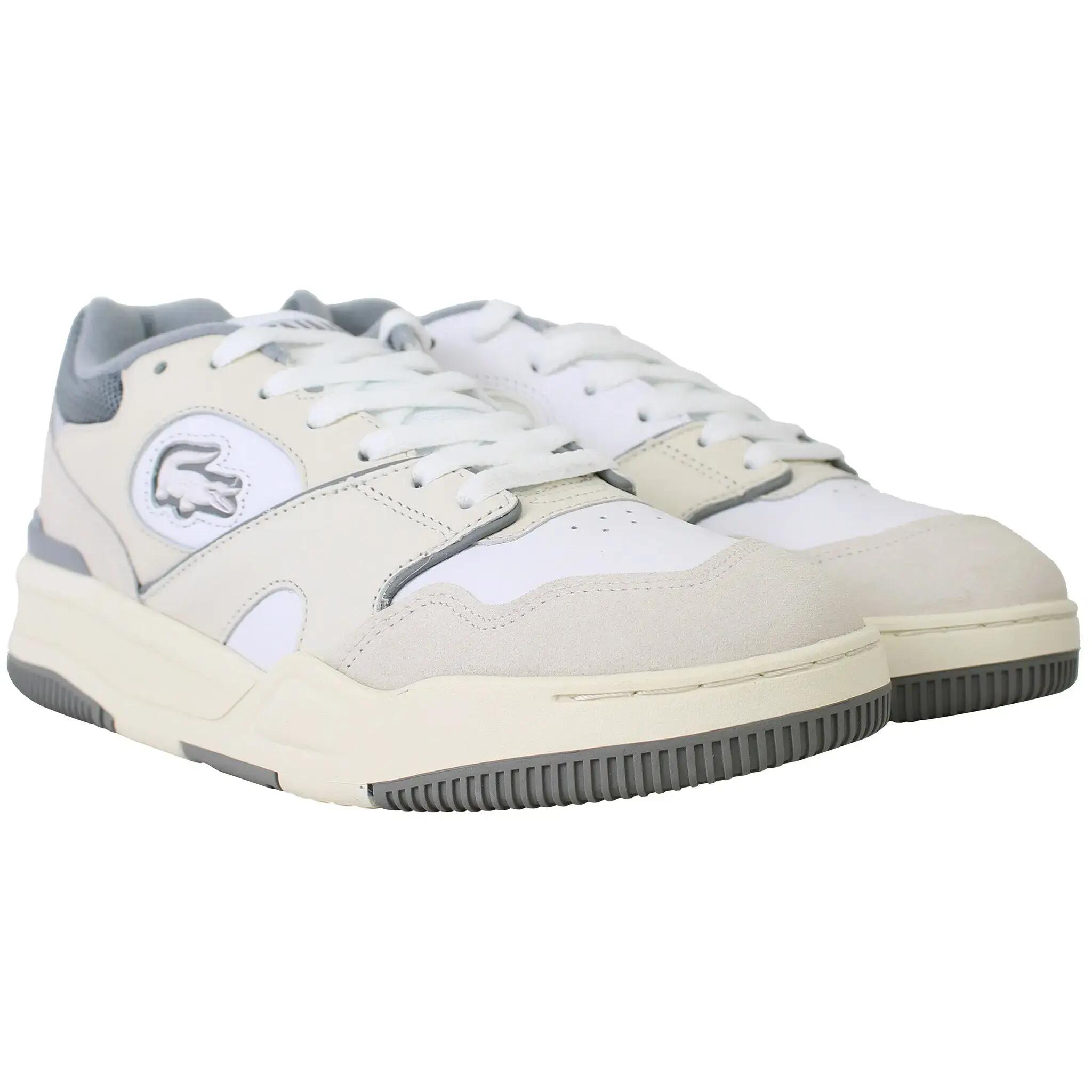 Lacoste Lineshot 124 1 Mens White/Grey Trainers 2/5