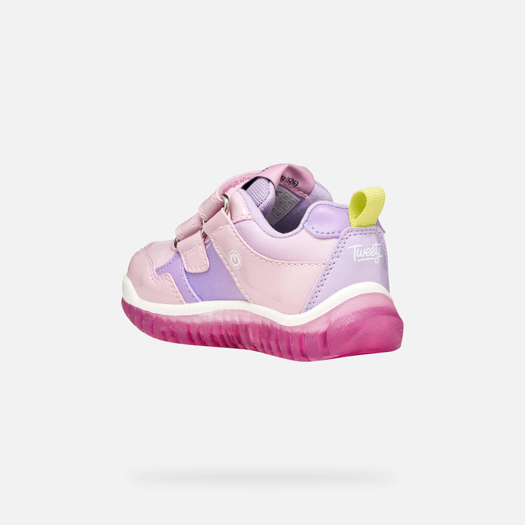 Baskets Bébé Fille B LIGHTYLOO GIRL Lilas 4/7