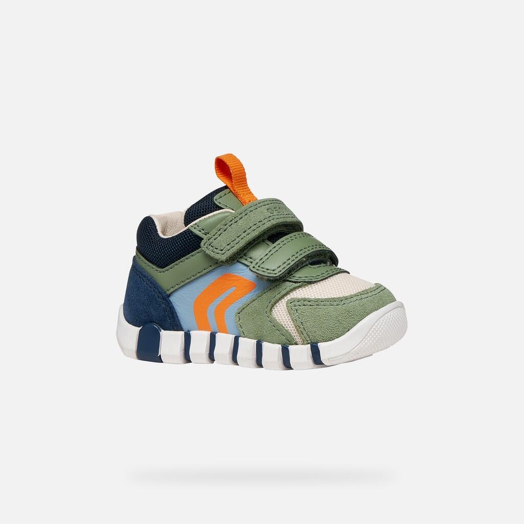 Premiers Pas Bébé Garçon IUPIDOO BABY BOY Vert Olive/Bleu Marine 4/7