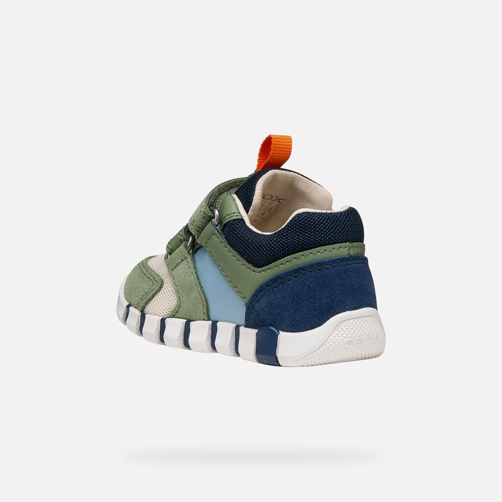 Premiers Pas Bébé Garçon IUPIDOO BABY BOY Vert Olive/Bleu Marine 5/7