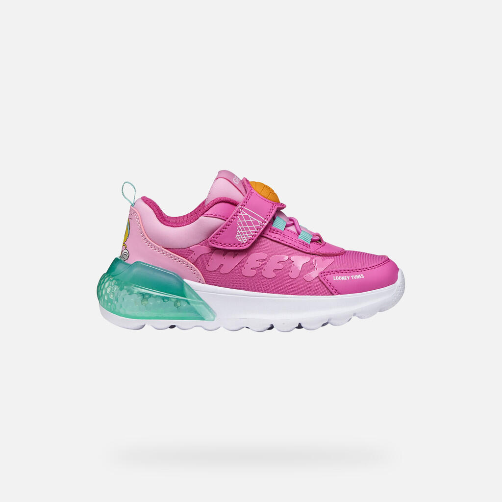 Baskets Fille J ACTIVART ILLUMINUS GIRL Fuchsia/Vert D'eau 2/7