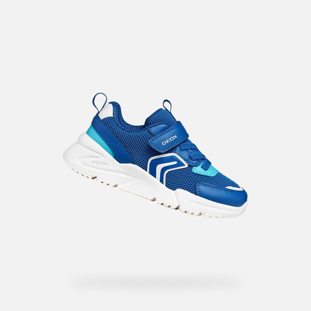 Geox - Baskets Garçon Loftus Boy Bleu Roi/bleu Ciel - Chaussures De Sport - Bleu - Decathlon