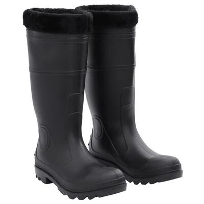 Vidaxl pvc regenlaarzen met uitneembare voering zwart