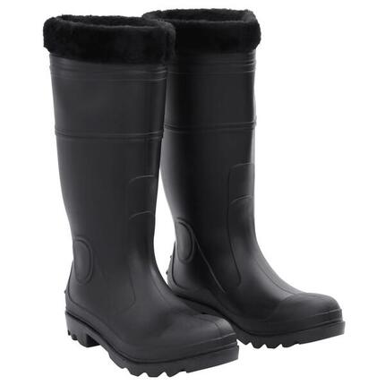Bottes de pluie VidaXL avec chaussettes amovibles taille 43 PVC noir